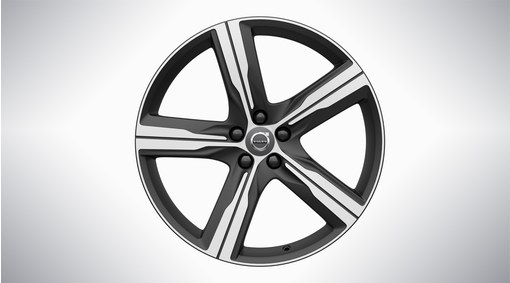 20" 5 radios Matt Black Diamond Cut